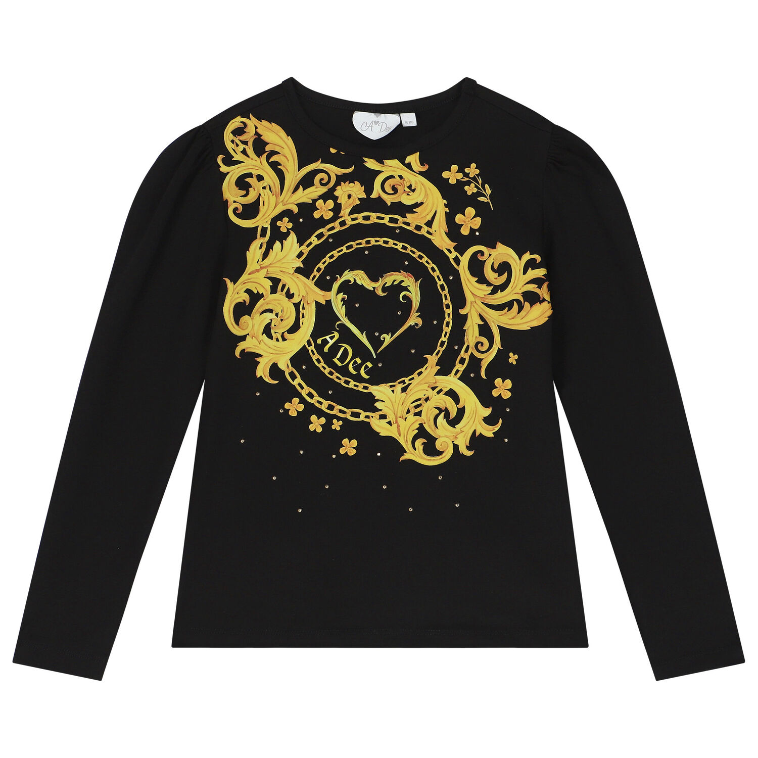 Girls Black & Gold Skirt Set, 1, hi-res image number null