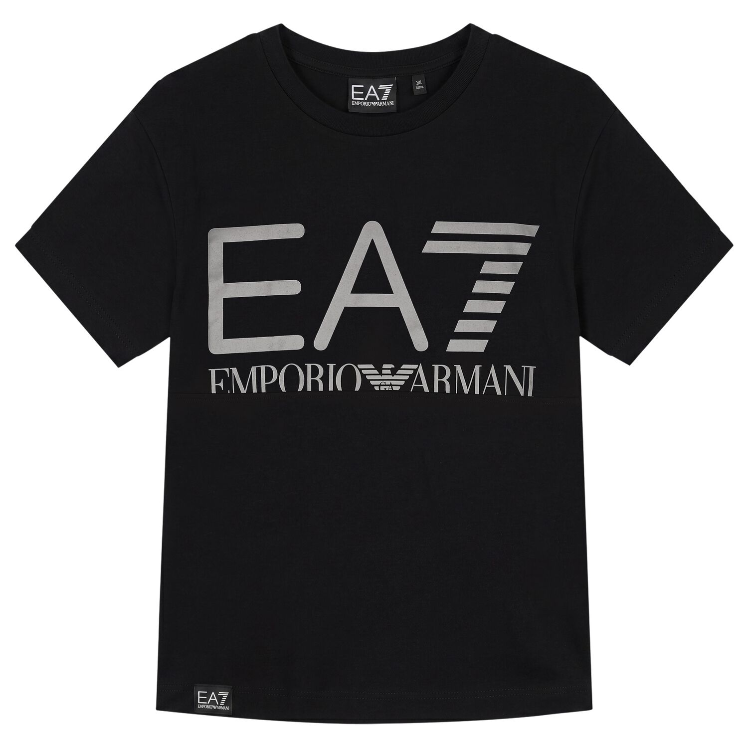 Boys Black Logo T-Shirt, 3, hi-res