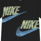 طقم شورت اولاد بالشعار باللون الاسود , 1, hi-res