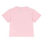 Younger Girls Pink Bunny Logo T-Shirt, 1, hi-res