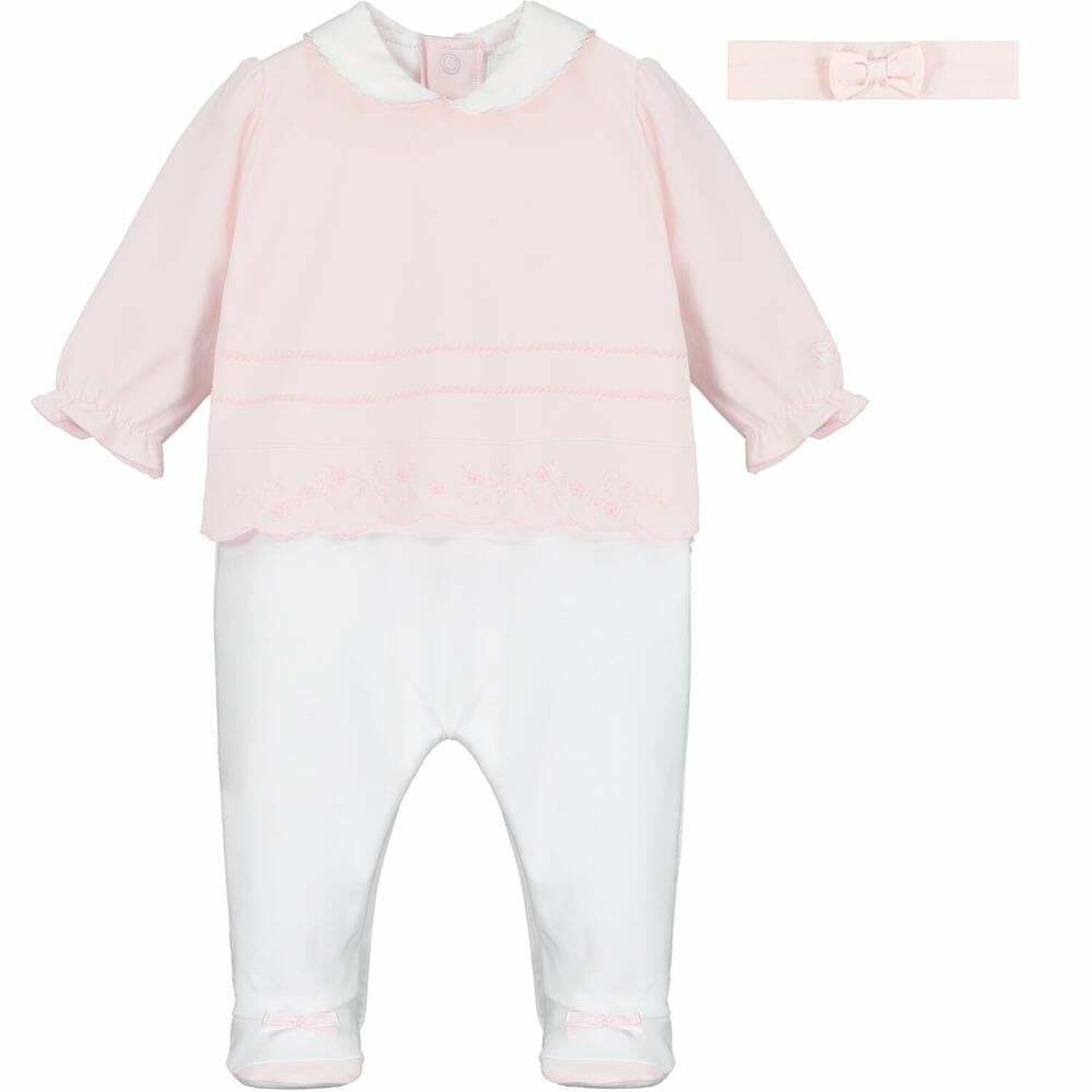 طقم افرول باللون الوردى والابيض للبنات, 1, hi-res image number null