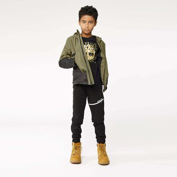 Boys Black Logo Top 