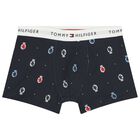 Boys Navy Blue Logo Underwear Set, 1, hi-res