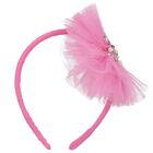 Girls Pink Tulle Headband, 1, hi-res