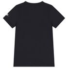 Boys Black Logo T-Shirt, 4, hi-res