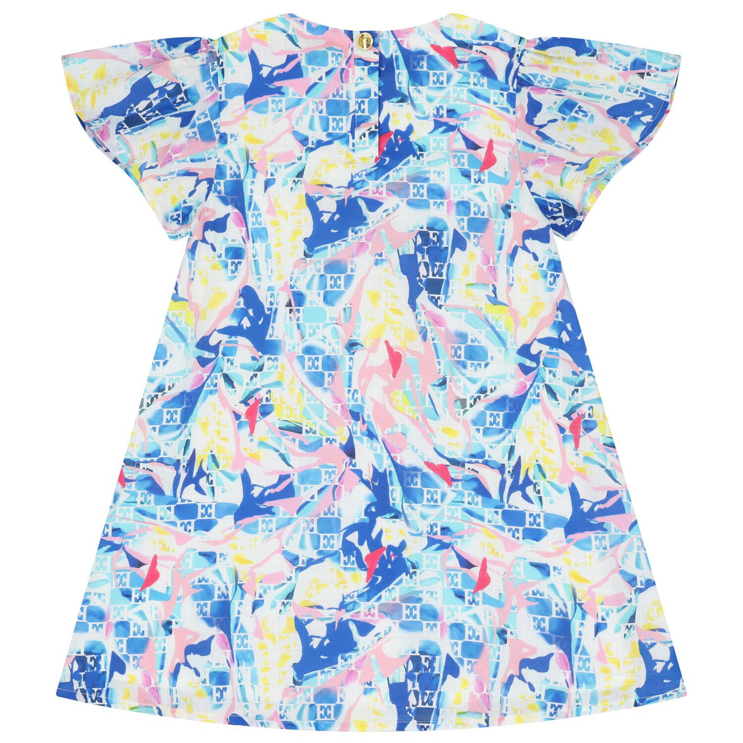 Girls Multi-Coloured Logo Dress, 1, hi-res