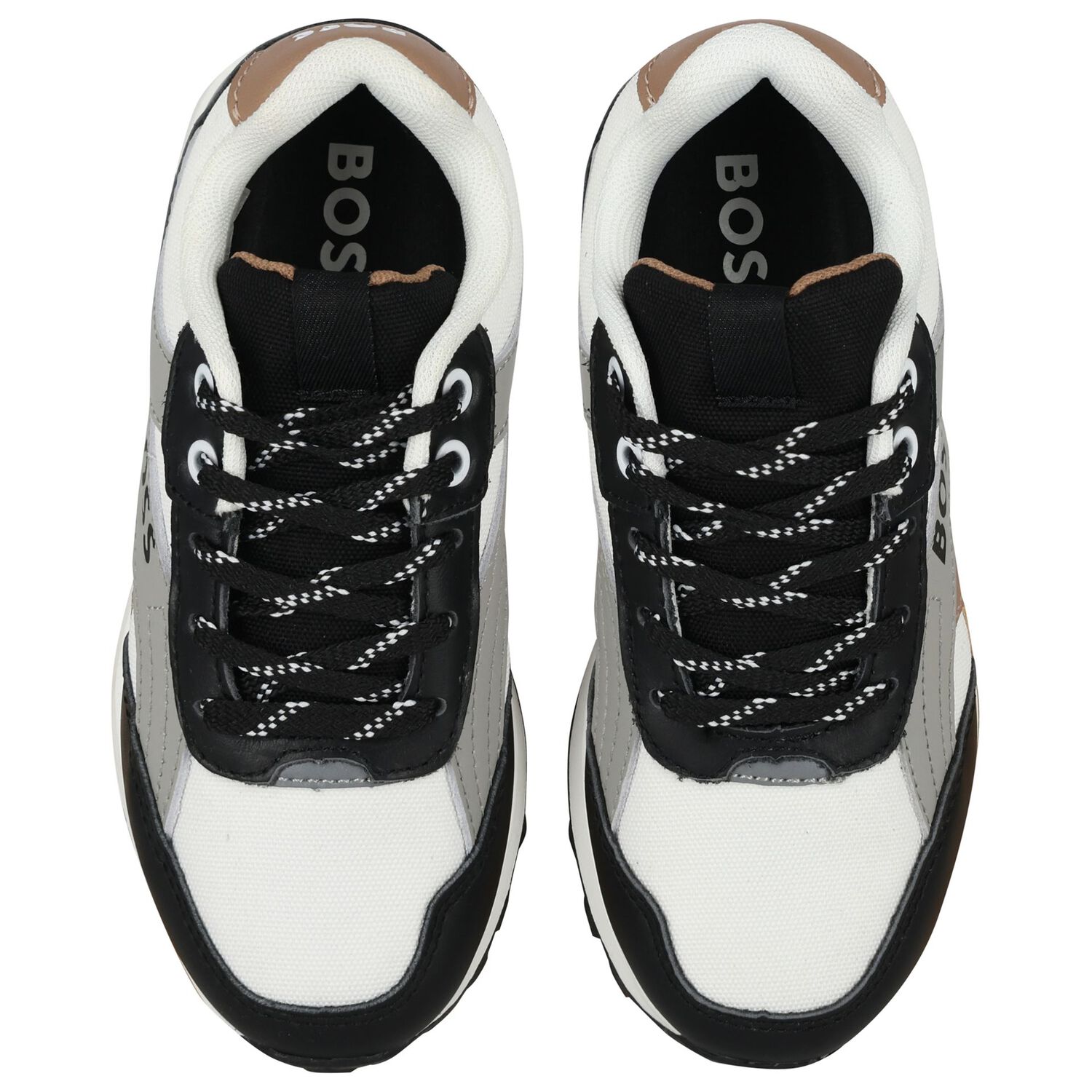 Boys Multi-Coloured Logo Trainers, 1, hi-res