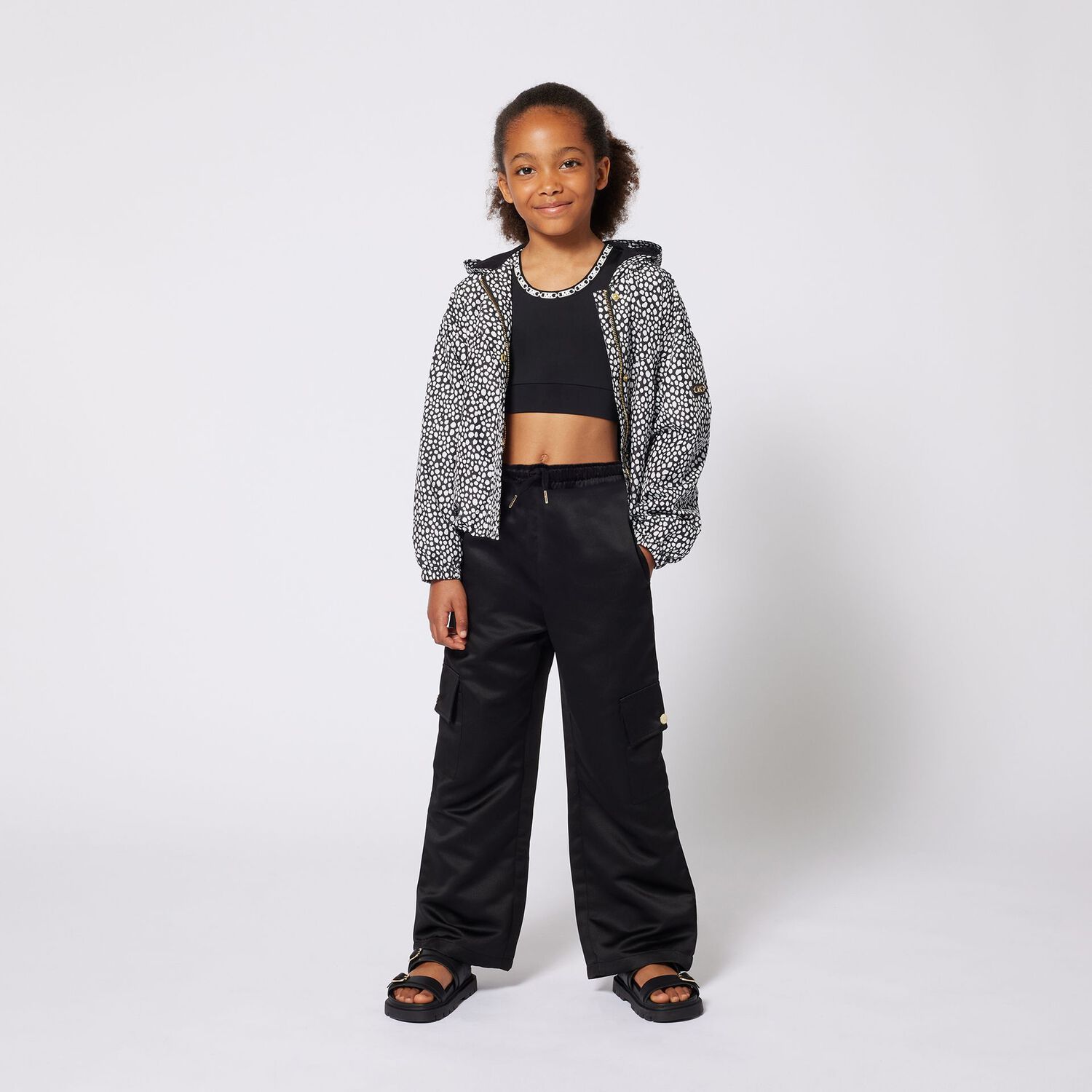 Girls Black Trousers, 1, hi-res image number null