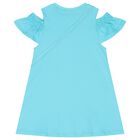 Girls Blue Ruffled Dress Set, 4, hi-res