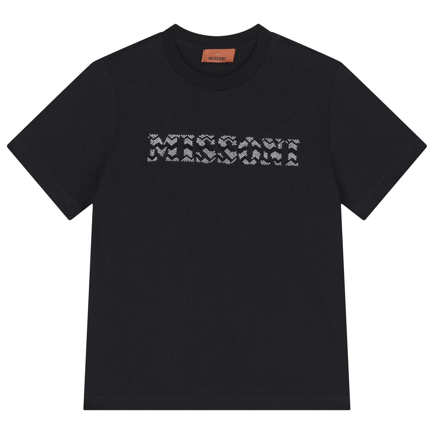 تيشيرت بنات بالشعار باللون الاسود, 2, hi-res