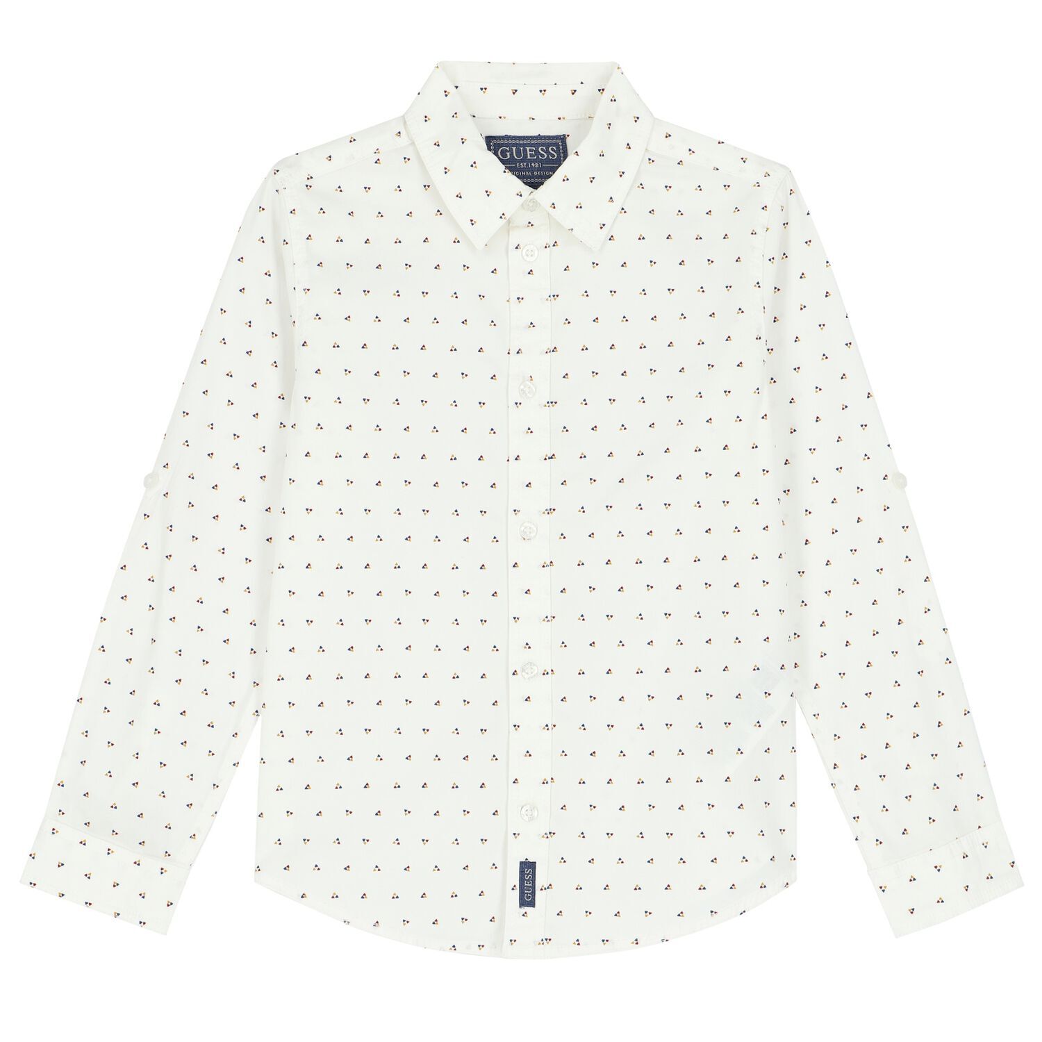 قميص أولاد بالشعار باللون الأبيض, 1, hi-res