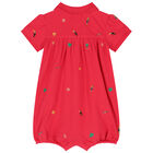 Baby Girls Pink Polo Romper, 1, hi-res