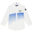 Boys White Logo Shirt, 1, hi-res