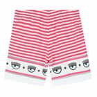 Girls Pink & White Striped Shorts, 1, hi-res