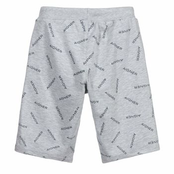 Boys Grey Logo Shorts