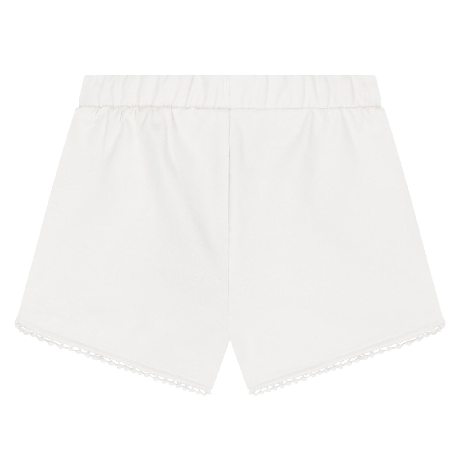 Younger Girls White Shorts, 1, hi-res