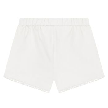 Younger Girls White Shorts