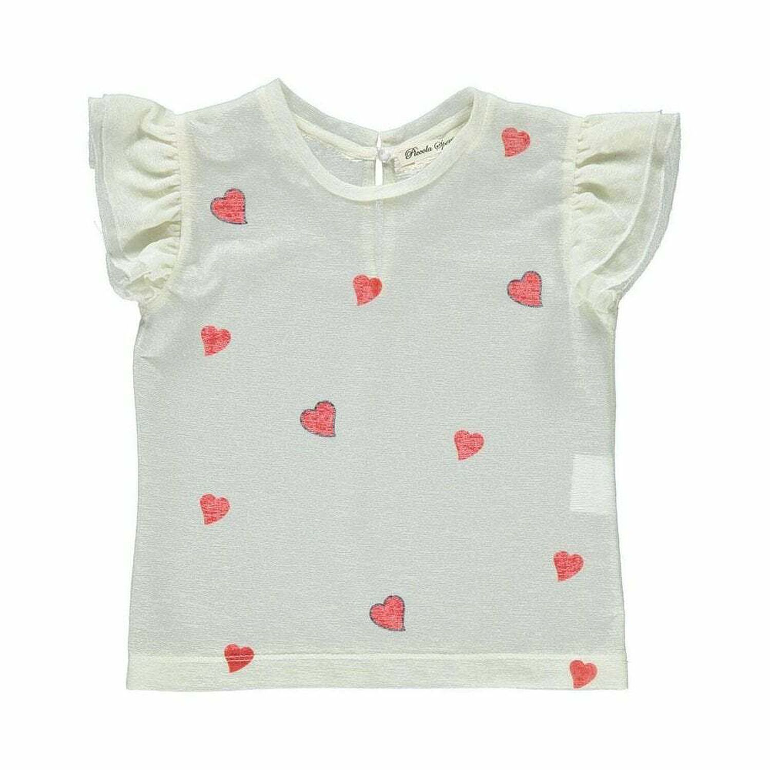 Girls Ivory Heart Top, 1, hi-res