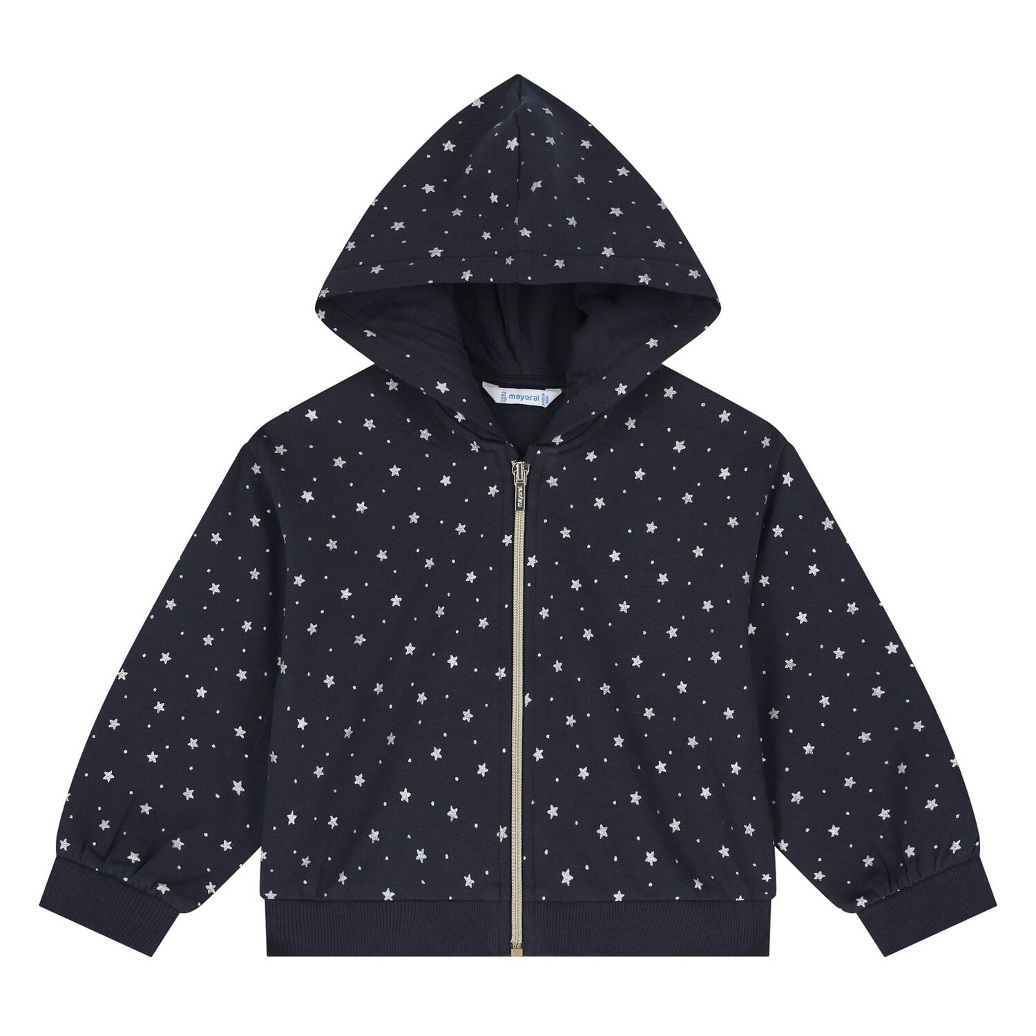 بدلة رياضية من 3 قطع للبنات الصغار باللون العاجي والأزرق الداكن, 1, hi-res