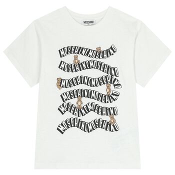 White Teddy Bear Logo T-Shirt