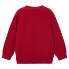 Boys Red Knitted Jumper, 1, hi-res