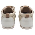Younger Boys Beige Logo Trainers, 1, hi-res