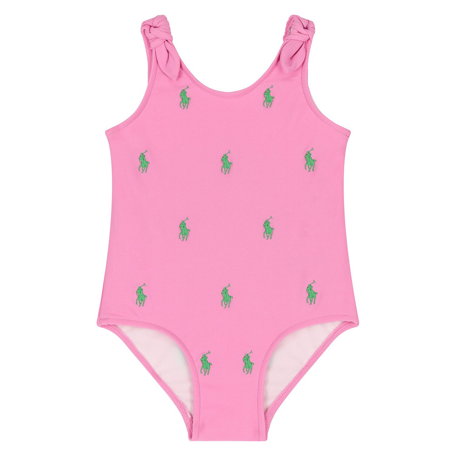 Younger Girls Pink Pony Logo Swimsuit, 1, hi-res image number null