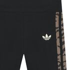 Girls Black Logo Leggings, 1, hi-res