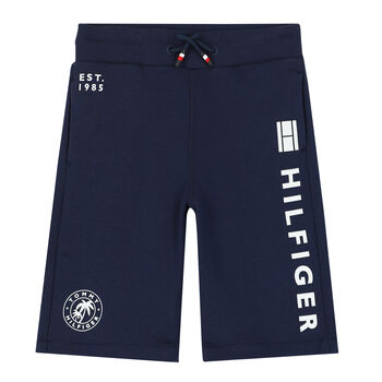 Boys Navy Logo Shorts