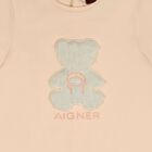 Younger Girls Pink Faux Fur Teddy Bear Dress, 2, hi-res