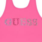 مايوه بنات بالشعار باللون الزهري, 1, hi-res