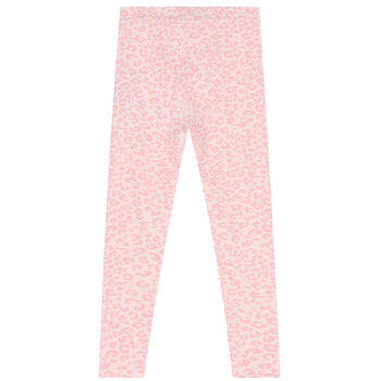 Girls Pink Leopard Reversible Legging