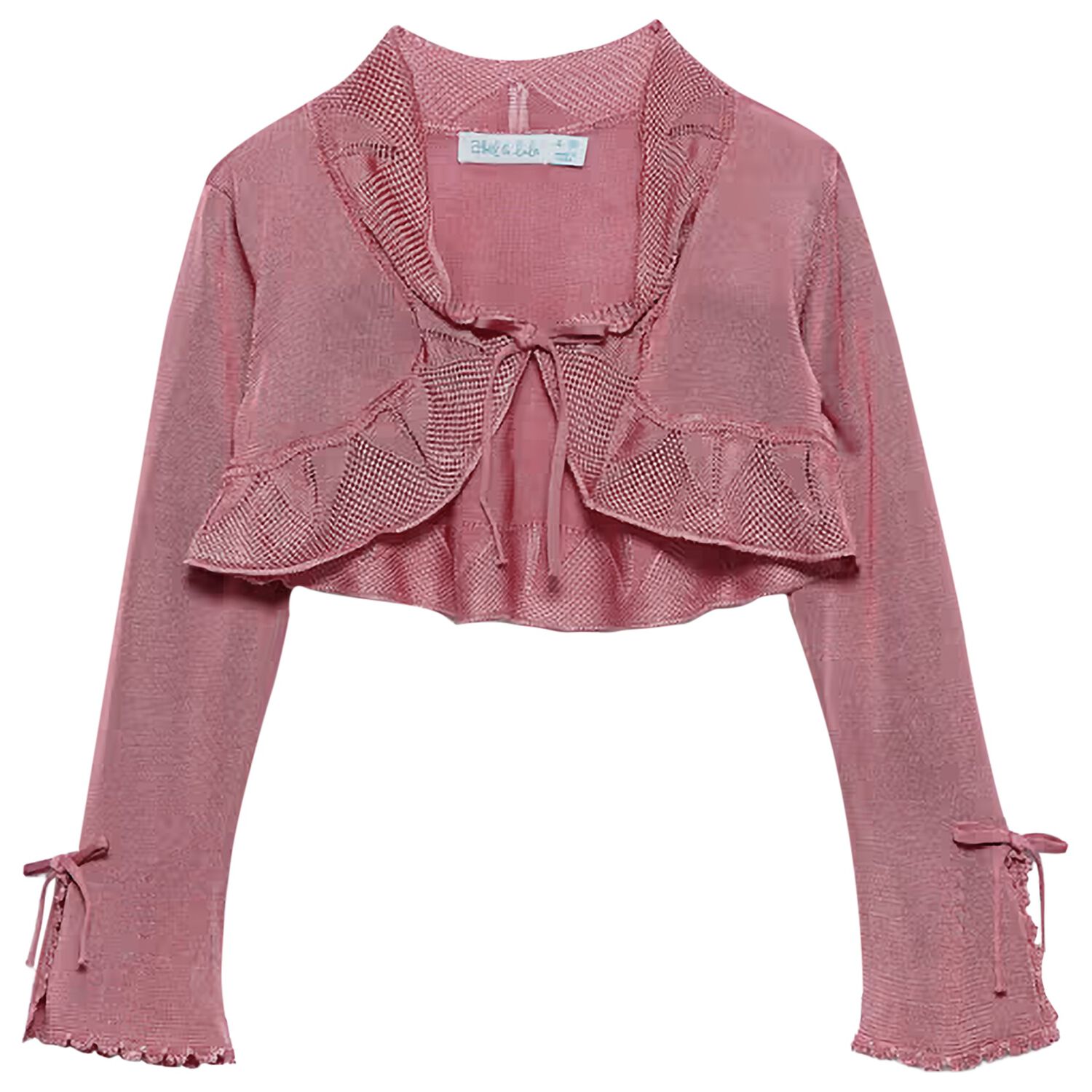 كارديجان محبوك باللون  وردي للبنات, 1, hi-res image number null