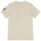 Boys Beige Logo Bag T-Shirt, 2, hi-res