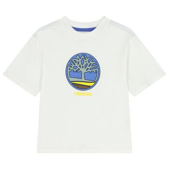 Boys White Logo T-Shirt