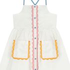 فستان للبنات باللون العاجي, 1, hi-res