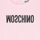 Girls Pink Logo Ruffled Sweatshirt, 1, hi-res