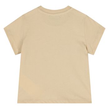 Younger Beige Teddy Bear Logo T-Shirt