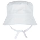 Baby Boys White Logo Hat , 1, hi-res