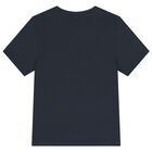 Boys Navy Blue Logo Shorts Set, 3, hi-res