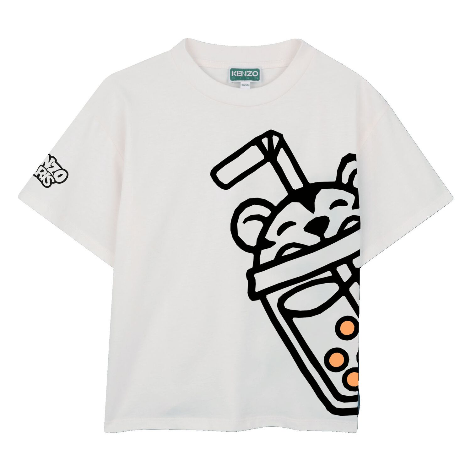 Boys Ivory Bubble Tiger Logo T-Shirt, 1, hi-res