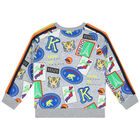 Boys Grey Logo Sweatshirt, 1, hi-res