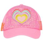 Girls Pink Glitter Cap, 1, hi-res