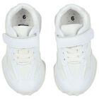 حذاء أولاد رياضي بالشعار باللون الأبيض, 1, hi-res