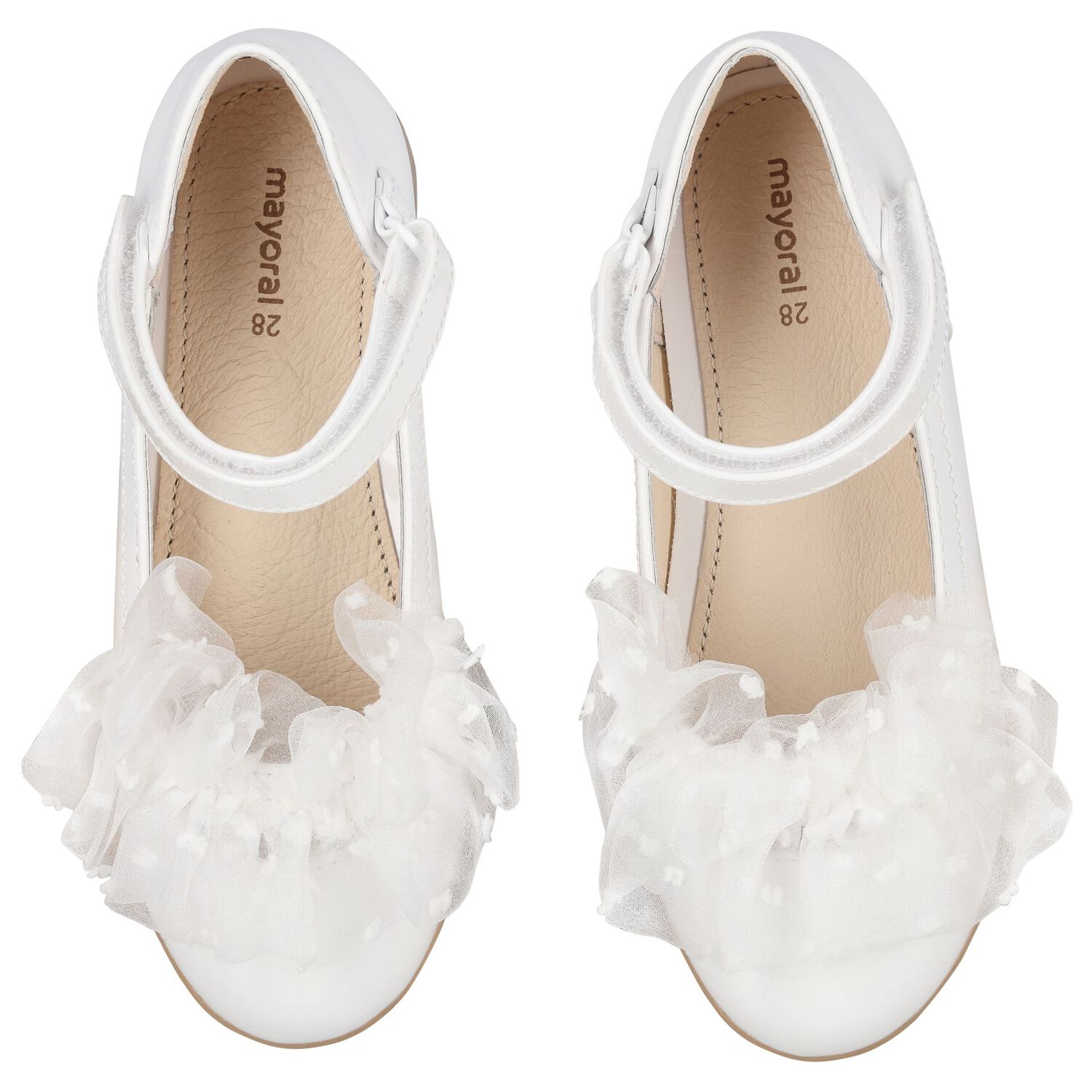 Girls White Patent Shoes, 1, hi-res image number null