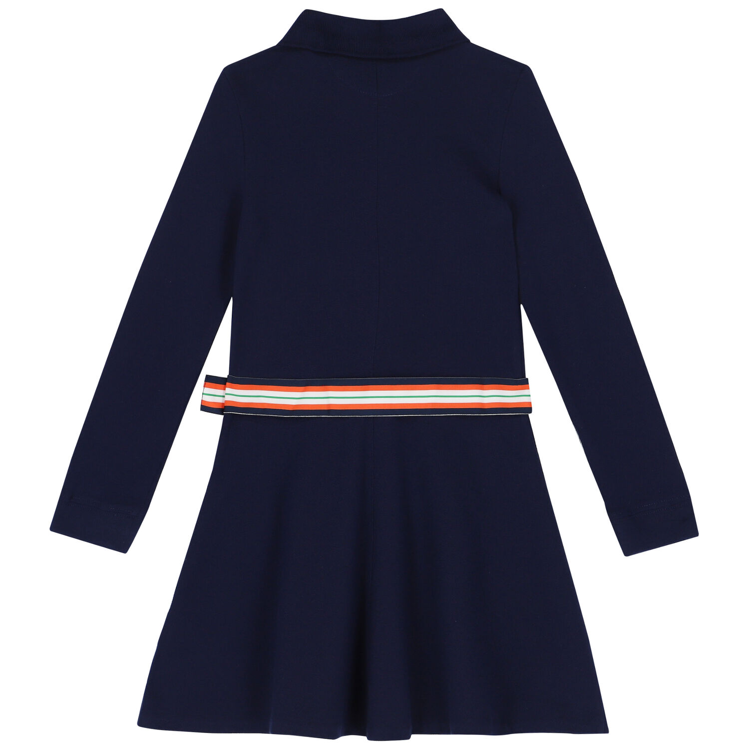 Girls Navy Logo Polo Dress, 1, hi-res