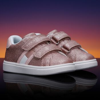 Girls Pink Logo Trainers