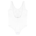 Girls White Teddy Logo Swimsuit, 1, hi-res