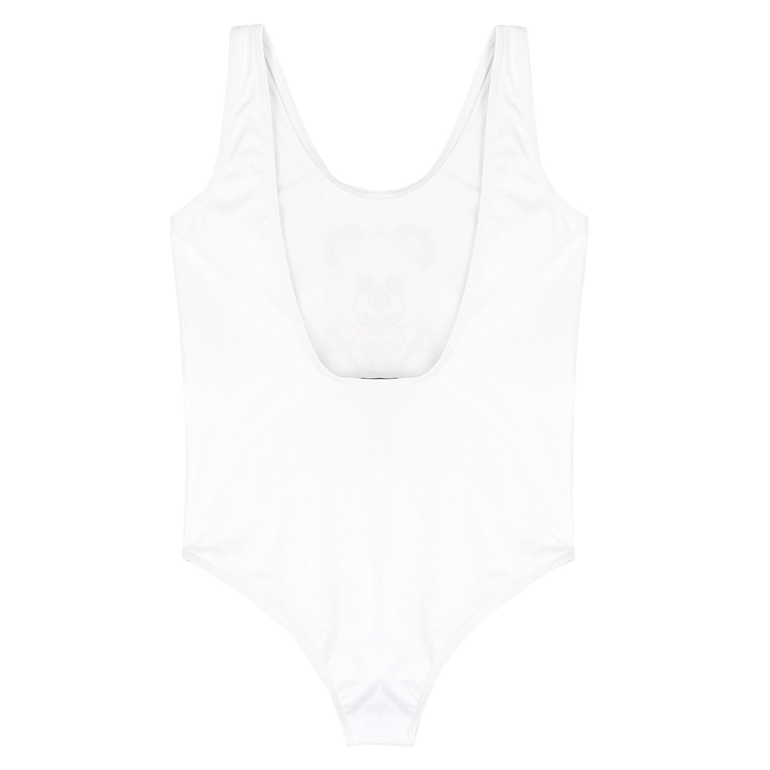 Girls White Teddy Logo Swimsuit, 1, hi-res image number null