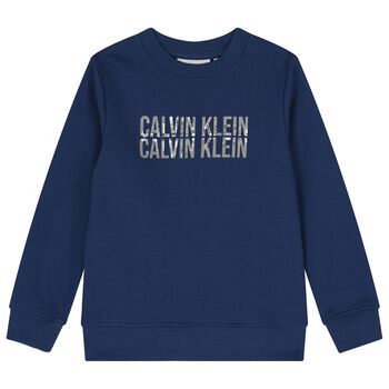 Boys Blue Logo Sweatshirt